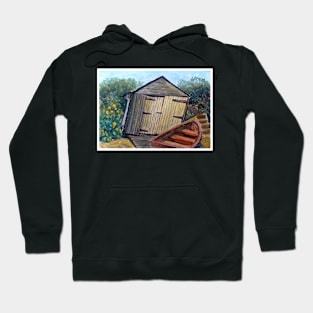 Boat House Tasmania - Watercolour Hoodie